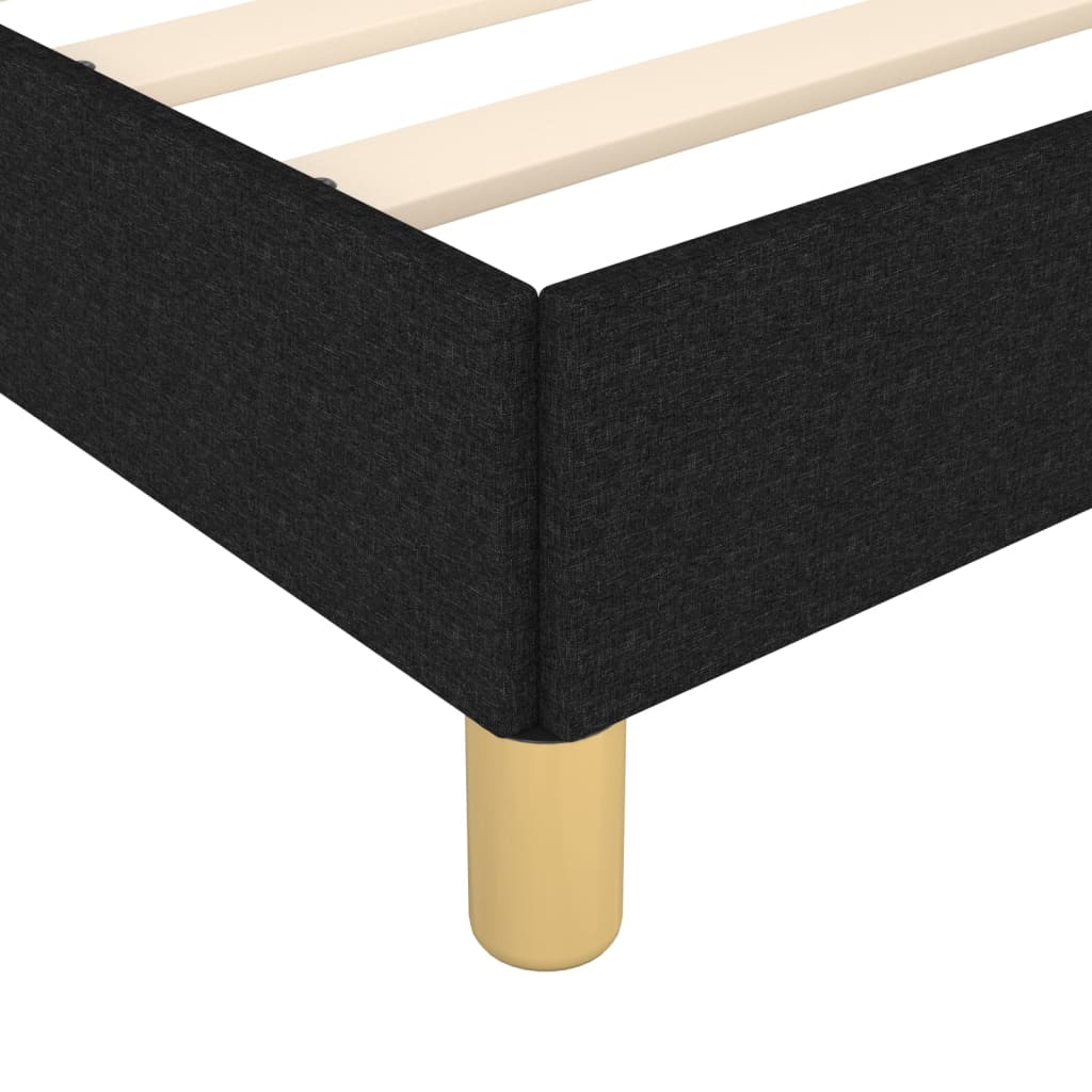 Cadre de lit sans matelas noir 90x190 cm tissu