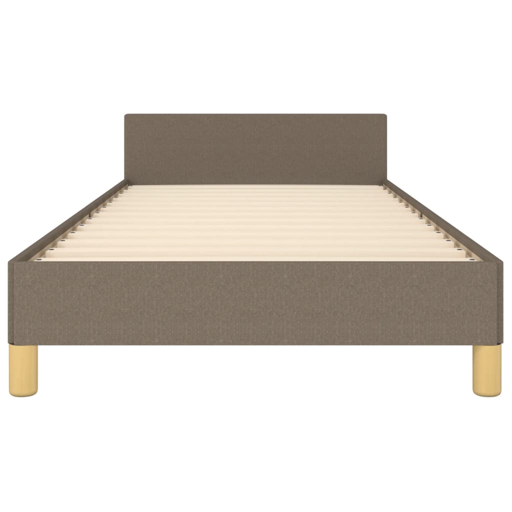 Cadre de lit sans matelas taupe 90x200 cm tissu