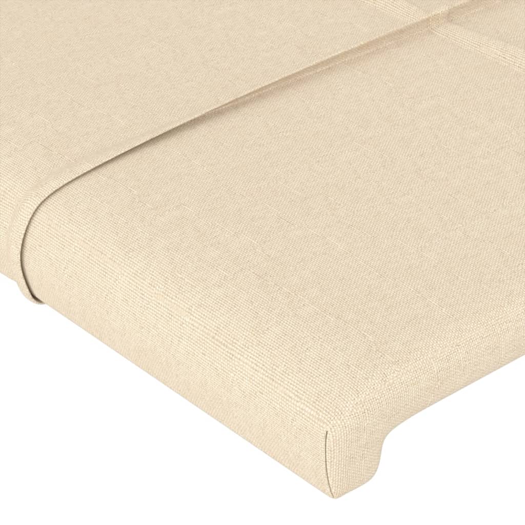 Cadre de lit sans matelas crème 100x200 cm tissu