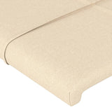 Cadre de lit sans matelas crème 100x200 cm tissu