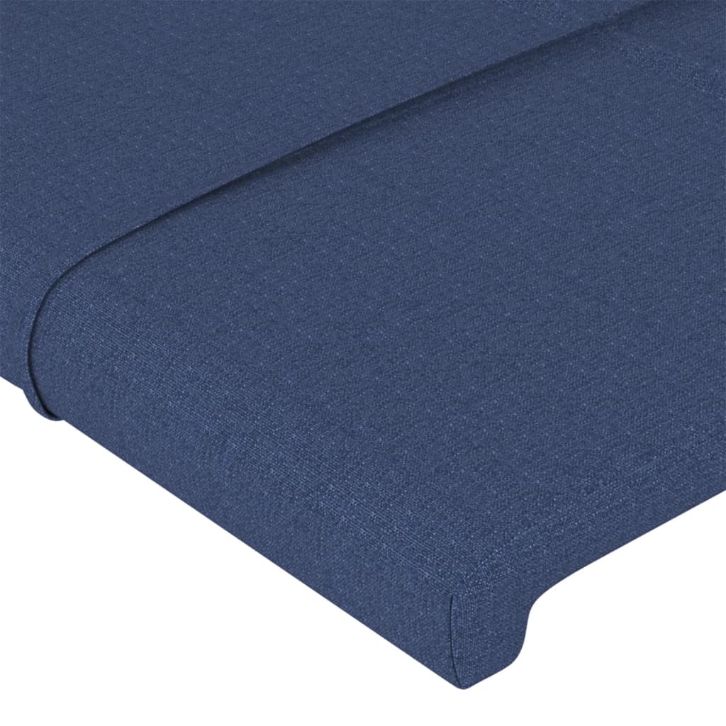 Cadre de lit sans matelas bleu 100x200 cm tissu