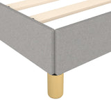 Cadre de lit sans matelas gris clair 140x190 cm tissu