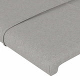 Cadre de lit sans matelas gris clair 140x190 cm tissu