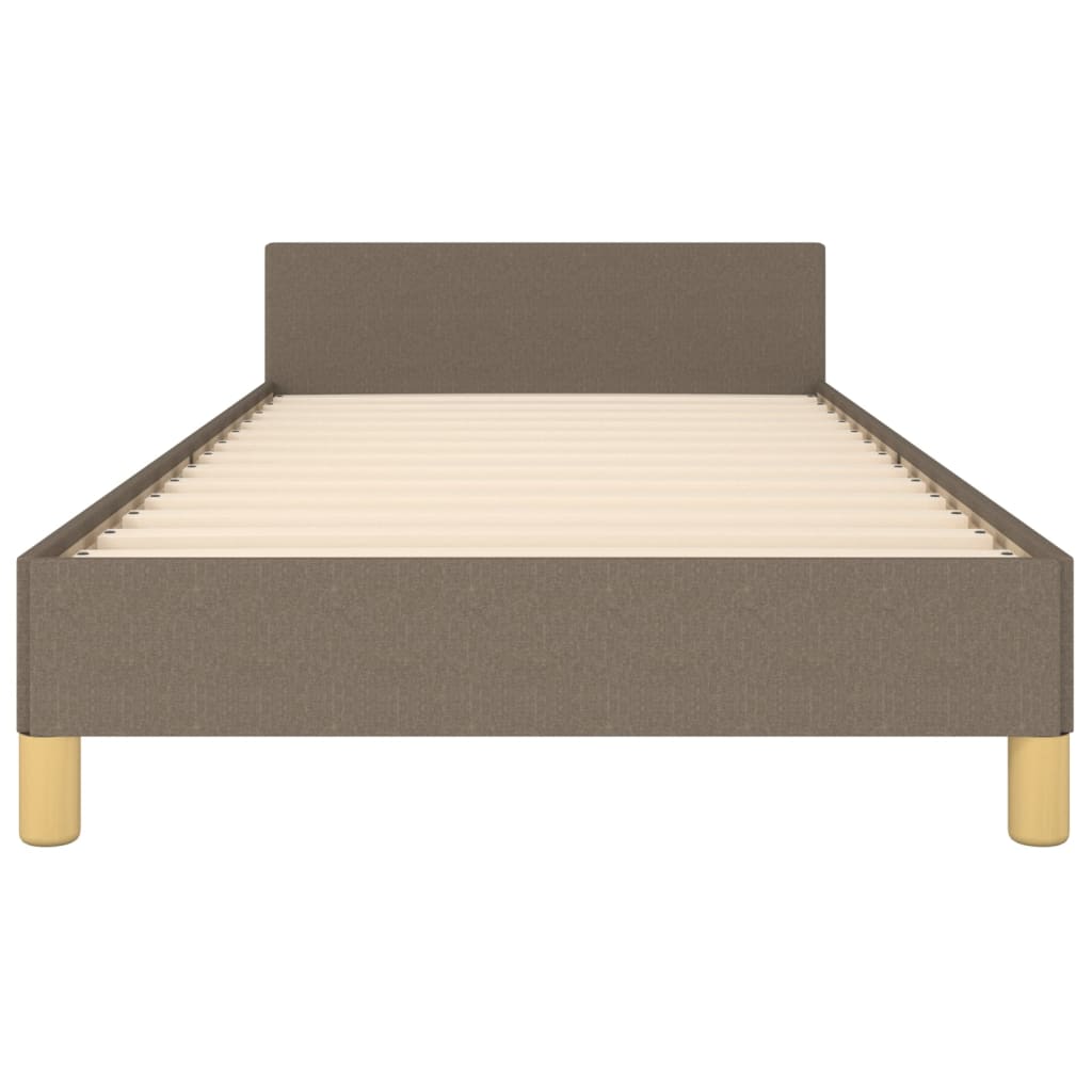 Cadre de lit sans matelas taupe 100x200 cm tissu