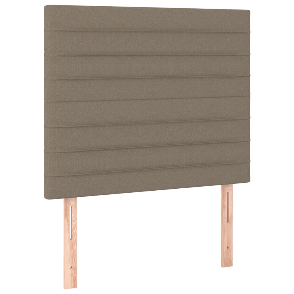 Cadre de lit sans matelas taupe 100x200 cm tissu