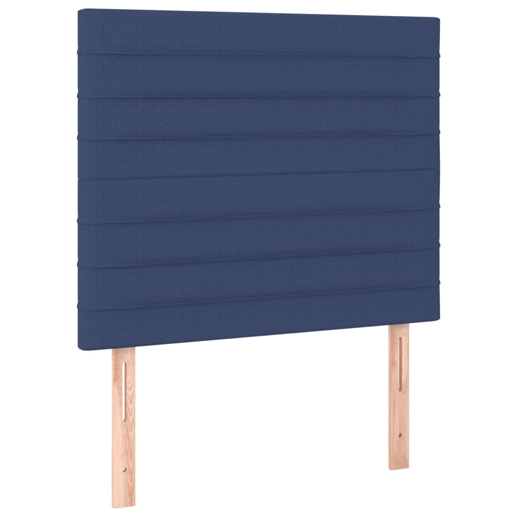 Cadre de lit sans matelas bleu 100x200 cm tissu