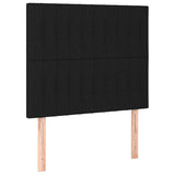 Cadre de lit sans matelas noir 90x200 cm tissu