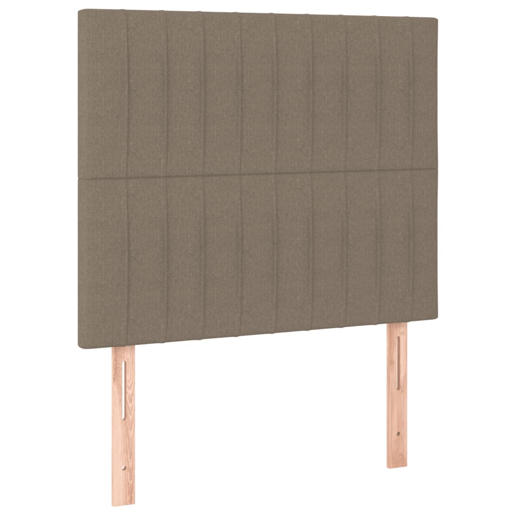 Cadre de lit sans matelas taupe 90x200 cm tissu