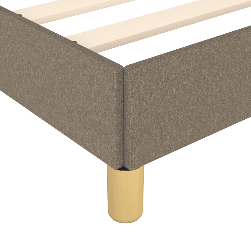 Cadre de lit sans matelas taupe 90x200 cm tissu