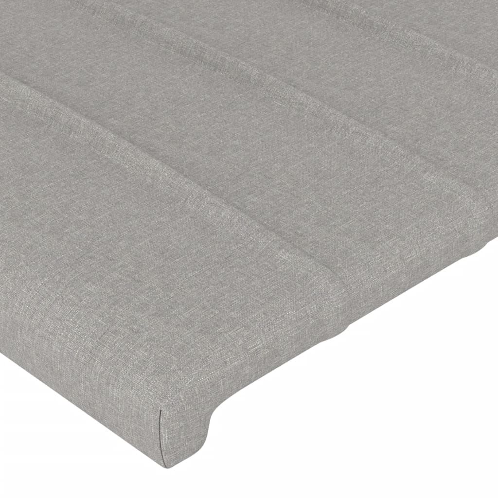 Cadre de lit sans matelas gris clair 100x200 cm tissu