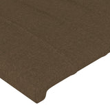 Cadre de lit sans matelas marron foncé 100x200 cm tissu