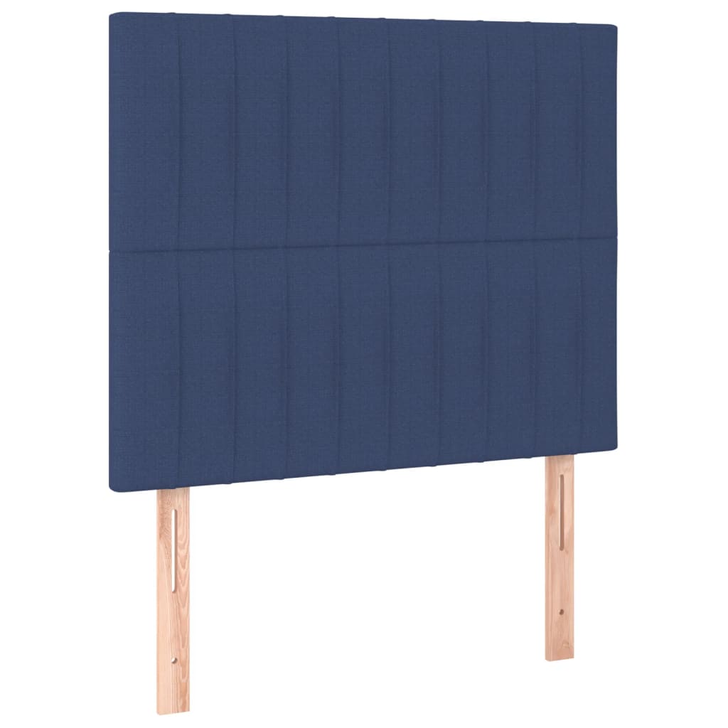 Cadre de lit sans matelas bleu 100x200 cm tissu