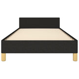 Cadre de lit sans matelas noir 90x190 cm tissu