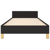 Cadre de lit sans matelas noir 90x200 cm tissu