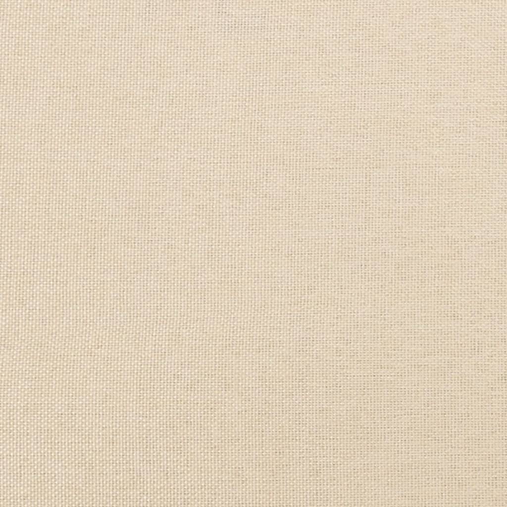 Cadre de lit sans matelas crème 100x200 cm tissu