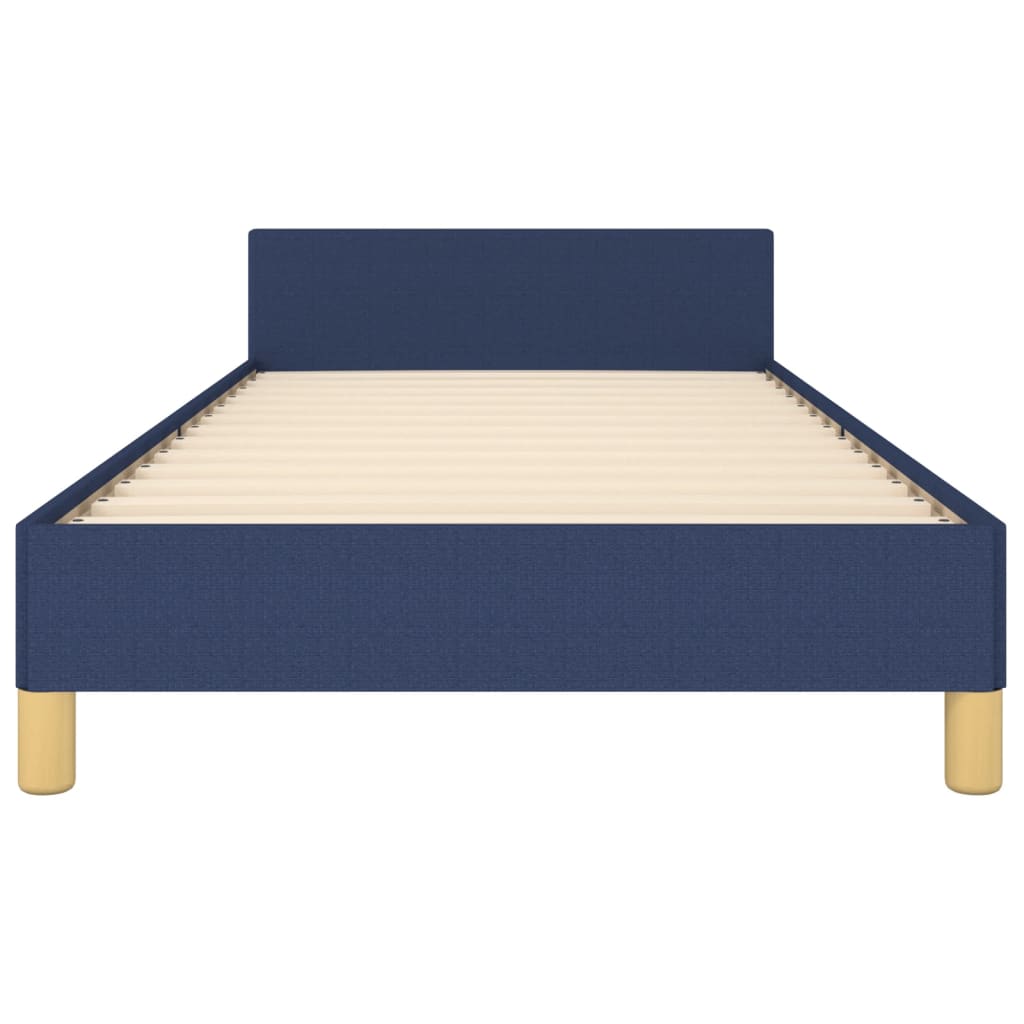 Cadre de lit sans matelas bleu 100x200 cm tissu