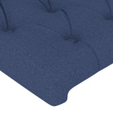 Cadre de lit sans matelas bleu 120x200 cm tissu