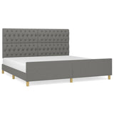 Cadre de lit sans matelas avec tête de lit 200x200 cm tissu