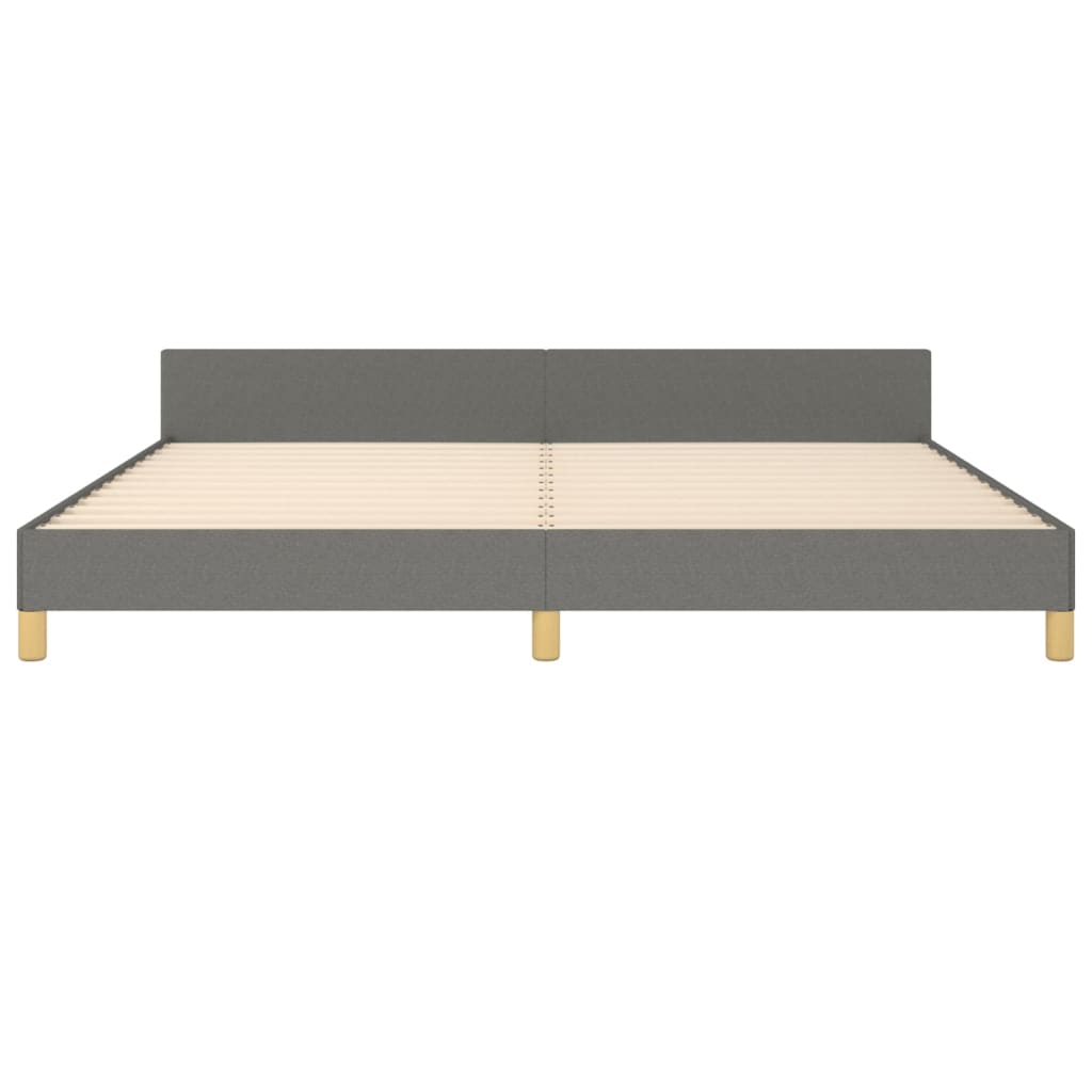 Cadre de lit sans matelas avec tête de lit 200x200 cm tissu