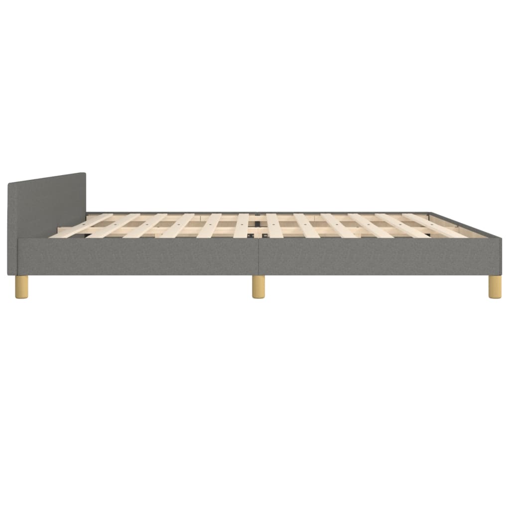 Cadre de lit sans matelas avec tête de lit 200x200 cm tissu