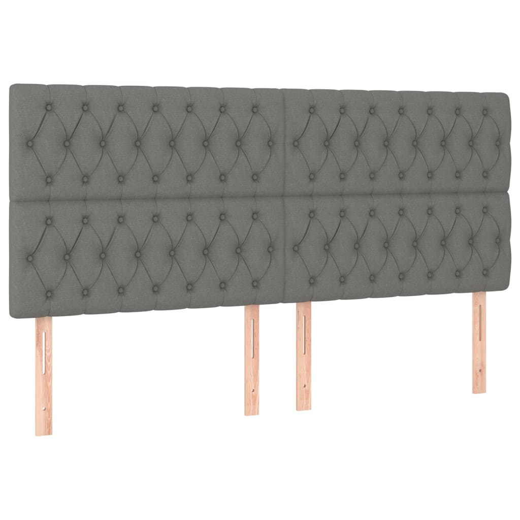 Cadre de lit sans matelas avec tête de lit 200x200 cm tissu