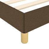 Cadre de lit sans matelas avec tête de lit marron foncé tissu