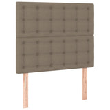 Cadre de lit sans matelas avec tête de lit taupe 80x200cm tissu