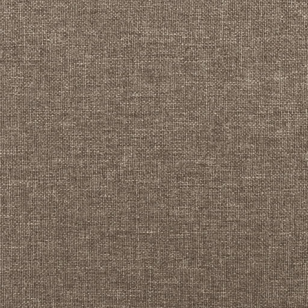 Cadre de lit sans matelas avec tête de lit taupe 90x190cm tissu