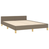 Cadre de lit sans matelas taupe 140x190 cm tissu