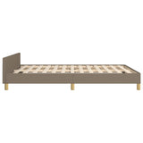 Cadre de lit sans matelas taupe 140x190 cm tissu