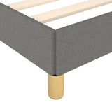 Cadre de lit sans matelas gris foncé 200x200 cm tissu