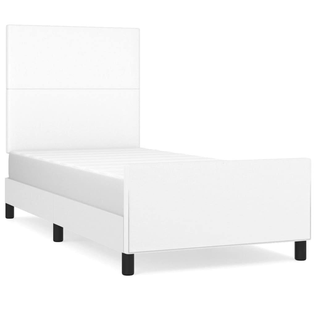 Cadre de lit sans matelas blanc 80x200 cm similicuir