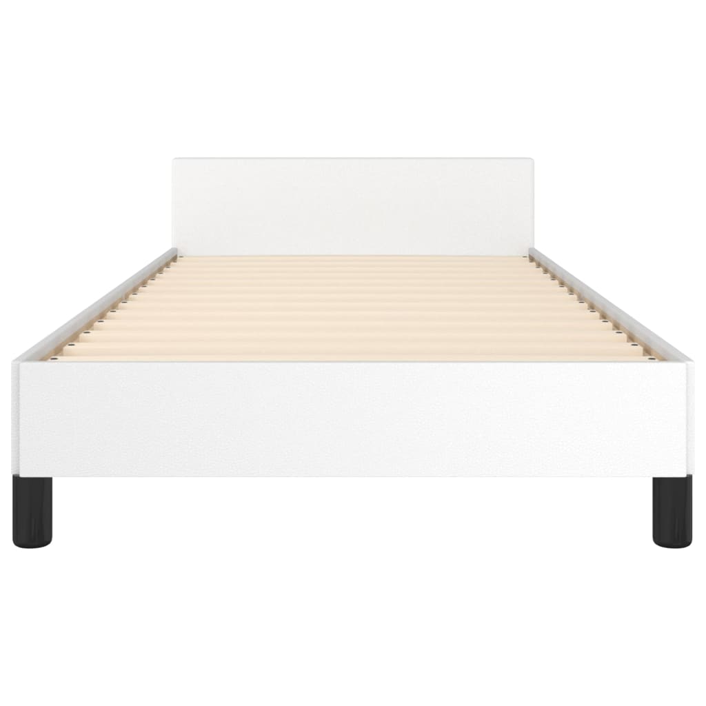 Cadre de lit sans matelas blanc 80x200 cm similicuir