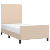 Cadre de lit sans matelas cappuccino 80x200 cm similicuir