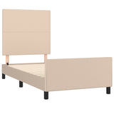 Cadre de lit sans matelas cappuccino 80x200 cm similicuir