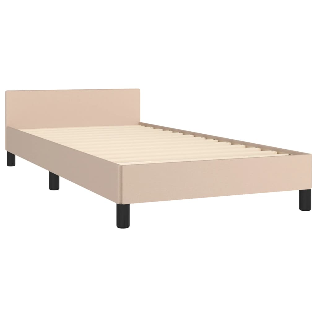 Cadre de lit sans matelas cappuccino 80x200 cm similicuir