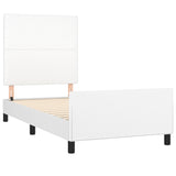 Cadre de lit sans matelas blanc 90x190 cm similicuir