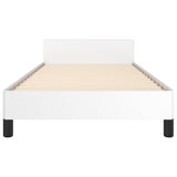 Cadre de lit sans matelas blanc 90x190 cm similicuir