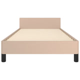 Cadre de lit sans matelas cappuccino 90x190 cm similicuir