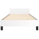 Cadre de lit sans matelas blanc 90x200 cm similicuir