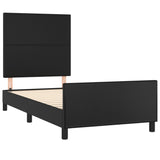 Cadre de lit sans matelas noir 100x200 cm similicuir