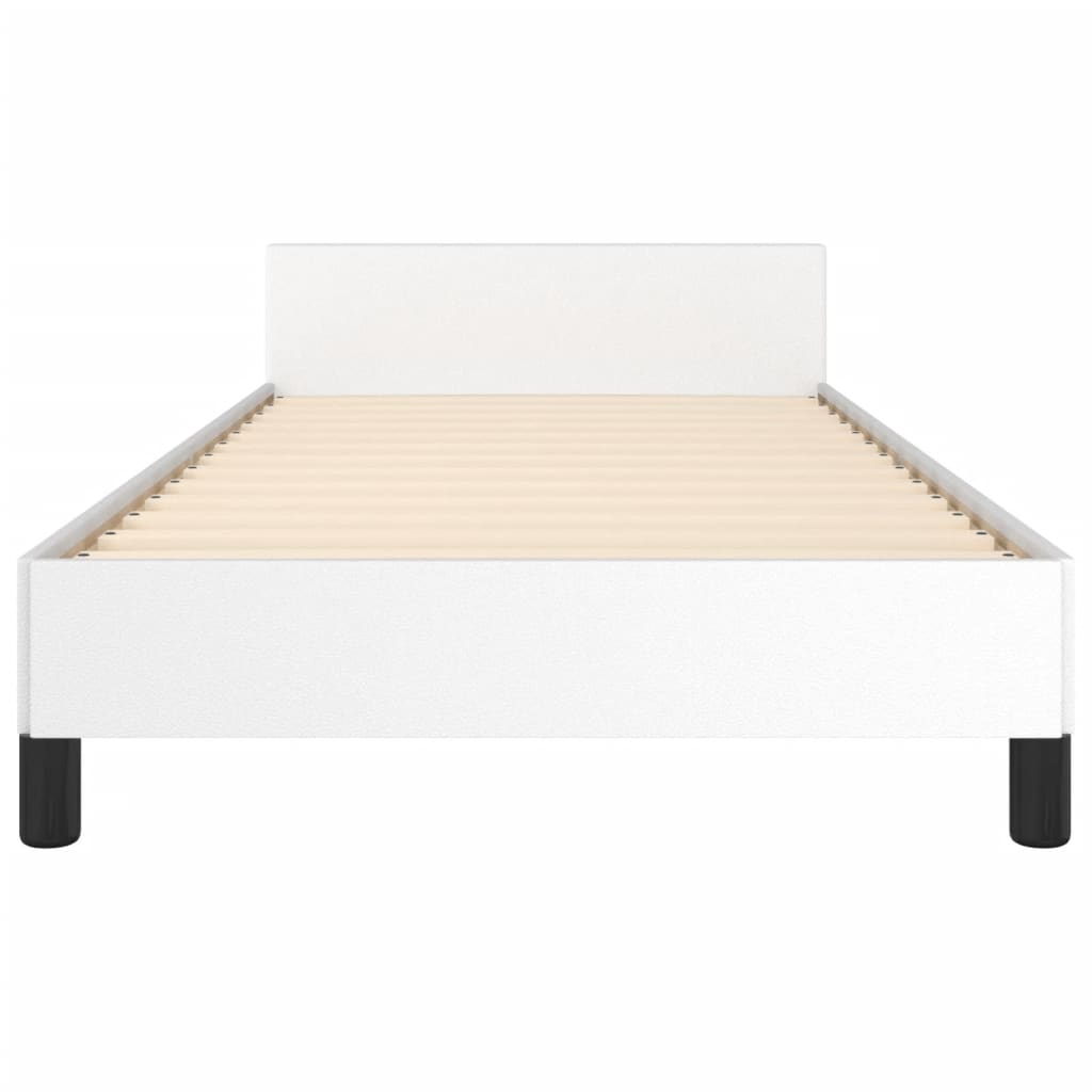 Cadre de lit sans matelas blanc 100x200 cm similicuir