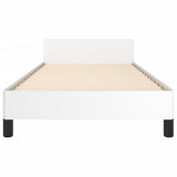 Cadre de lit sans matelas blanc 100x200 cm similicuir