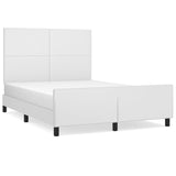 Cadre de lit sans matelas blanc 140x190 cm similicuir