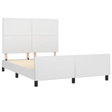 Cadre de lit sans matelas blanc 140x190 cm similicuir