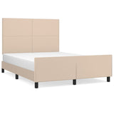 Cadre de lit sans matelas cappuccino 140x190 cm similicuir