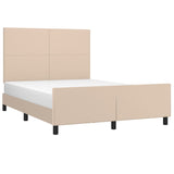 Cadre de lit sans matelas cappuccino 140x190 cm similicuir