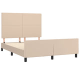 Cadre de lit sans matelas cappuccino 140x190 cm similicuir