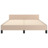 Cadre de lit sans matelas cappuccino 140x190 cm similicuir