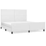 Cadre de lit sans matelas blanc 160x200 cm similicuir